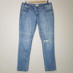 Aeropostale Bayla Skinny Riveted Distressed Jeans